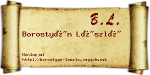 Borostyán László névjegykártya