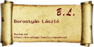 Borostyán László névjegykártya